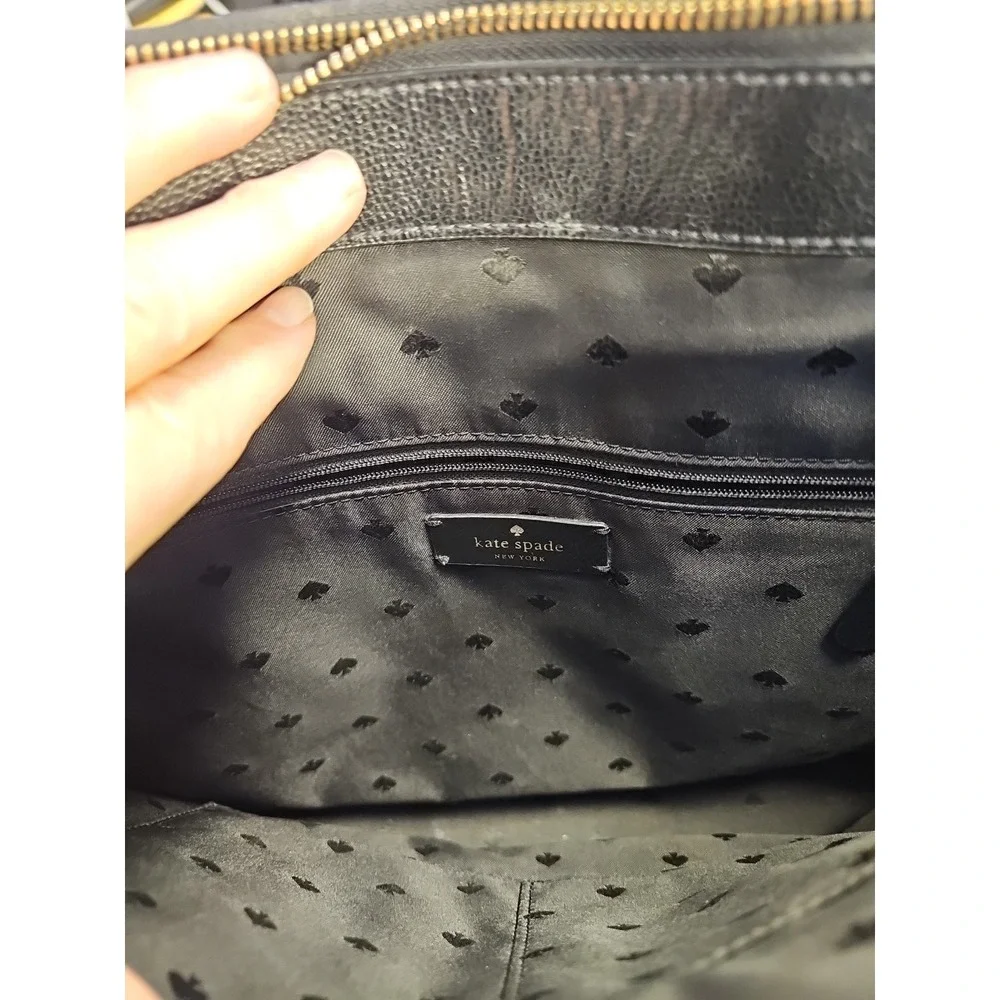 Kate Spade Black Leather Large‎ Tote Bag/purse